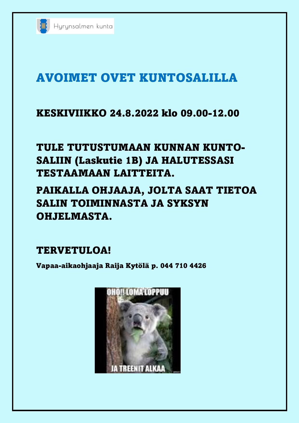 AVOIMET OVET KUNTOSALILLA page 001