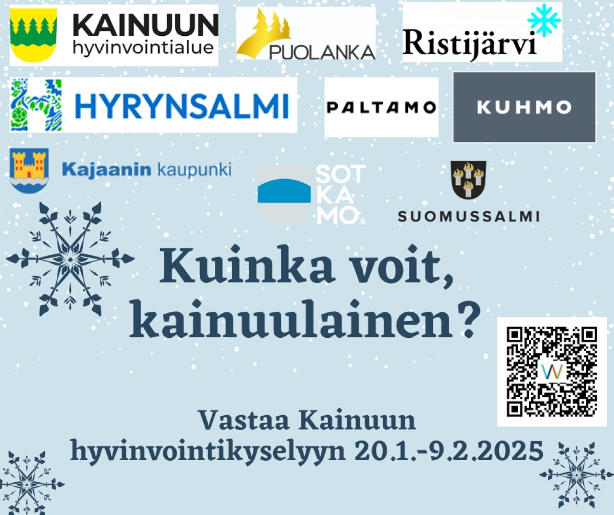 Kainuulaiset kutsutaan mukaan vaikuttamaan hyvinvoinnin edistämiseen / hyvinvointikysely